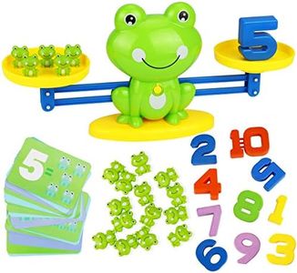 Aitbay Cool Math Game, Frog Balance Counting Toys for Boys & Girls Educational Number Toy Fun Children's Gift STEM Learning Age 3+ (63 PCS)