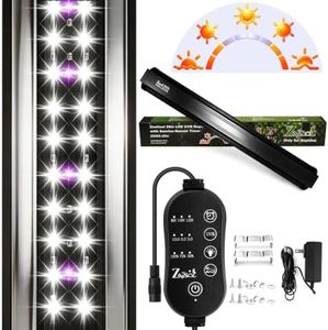 Zooiisol 3-in-1 UVB Light for Reptiles One-Touch Sunrise & Sunset Mode 26"