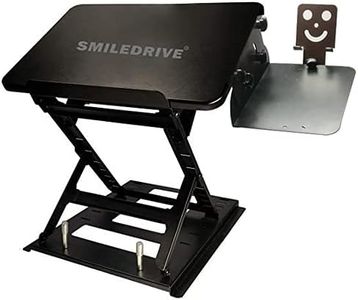 SMILEDRIVE Laptop Standing Desk Table Adjustable Stand Riser for Office Workstation with Mobile Holder Mouse Pad-Made in India