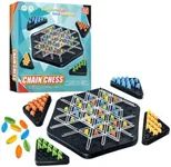 Large Size Chain Triangle Chess Game, Triggle Game, Board Game for Family Game Night - Family Board Games for Kids and Adults - 2-4 Players - Ages 3 Years and Up