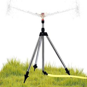 BUNIQ Tripod Stand Water Sprinkler, Telescopic Water Sprinkler | Large Area Coverage, Rotary Sprinkler Set for Nursery and Garden