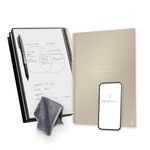 Rocketbook Smart Reusable Notebook - Dot-Grid Eco-Friendly Notebook with 1 Pilot Frixion Pen & 1 Microfiber Cloth Included - Celestial Sand Notebook, Letter Size (8.5" x 11")