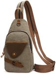KL928 Canvas Sling Bag Crossbody Backpack Shoulder Casual Rucksack for Men Women
