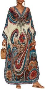 Bsubseach Moo Moos for Women Batwing Sleeve Kaftan Dresses with Pockets