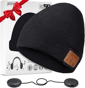 ZRUHIG Bluetooth Beanie,Stereo Knit Music Hat with Bluetooth V5.0 Wireless Hats Headphone Upgraded Unisex Knit Bluetooth Beanie Suitable for Outdoor Sports,GIF Black