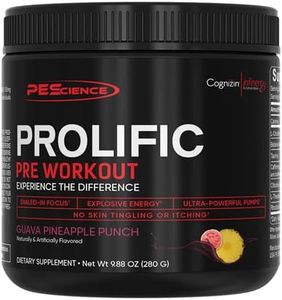 PEScience Prolific Energy Pre Workout – L Citrulline for Nitric Oxide, Rhodiola & CDP Choline Nootropic for Focus – Preworkout for Men & Women – 40 Scoops, Guava Pineapple Punch