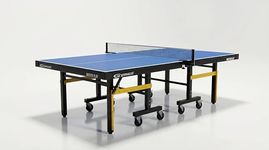 Gymnco Master Play Board Thickness 25 MM E-1 Grade Table Tennis Table with Wheel (UV TECH Special Compressed Laminated Board 25 mm) (Free TT Table Cover + 2 TT Racket & 1 Balls)