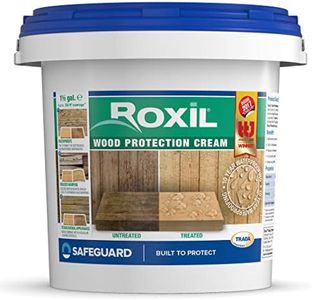 Roxil Wood Waterproofing Cream: 10-Year Outdoor Clear Sealer - Treatment & Sealant for Waterproof Protection of Decking, Fence, Sheds, Furniture - 1.5 Gallon