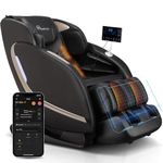 EASPEARL Massage Chair Full Body with APP, SL Track Zero Gravity Massage Chair Recliner with Electric Extendable Footrest, Heat, Foot Roller, Body Scan, Stretch Shiatsu Massage Chairs(Black) R8089