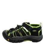 KEEN Unisex Kids Newport H2 Sandal, Black Lime Green, 5 UK