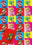 Official Super Mario Gift Wrap, 2 Sheets 2 Tags, Gift Wrap for Presents, Officially Licensed Gift Wrap