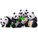 SATYAM KRAFT 1 Set Panda Miniature Set for Unique Gift,Home Decor, Deepawali, Living Room,Office,Restaurant Decor,Showpiece, Decoration Items(Multicolor)(Poly Resin)(Pack of 1 Set)(4 x 2 cm)