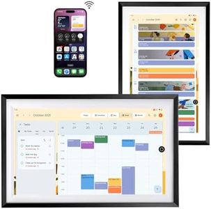 15.6" Digital Google Calendar+Pen,No Subscription|All-in-one Smart Display:Photo Frame,Google Play Apps,Voice Assistant,Home Hub,Streaming|Built-in Battery|Wall&Desk|Anti-Glare Touchscreen|Black