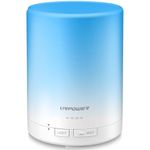 URPOWER 300ml Aromatherapy Essential Oil Diffuser Ultrasonic Air Humidifier AUTO Shut Off Scent Diffuser Night Light 7 Color Changing LED Lights and 4 Timer Settings for Bedroom Office Home