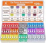 JOREST 120Pcs Standard Car Fuse Kit