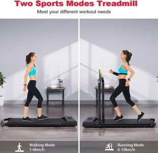 Foldable Walking Pad Treadmill – Compact Black Under Desk Fitness