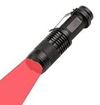 RaySoar Single Mode Red Light Flashlight Red LDE Flashlight Red Flashlight Night Vision Flashlight for Astronomy, Night Observation and Outdoor Activities