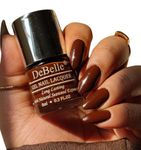 DeBelle Gel Nail Lacquer Cocoa Harvest (Dark Brown) 8ml - Enriched with natural Seaweed Extract, cruelty Free, Toxic Free Glossy Finish