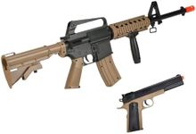 Colt Soft Air RIS Spring Airsoft Rifle and Pistol On-Duty Kit, Tan (180790)