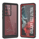 Punkcase for Galaxy S22 Ultra Waterproof Case [Extreme Series] [Slim Fit] [IP68 Certified] [Shockproof] [Dirtproof] [Snowproof] Armor Cover for Galaxy S22 Ultra 5G (6.8") (2022) [Red]