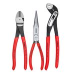 Knipex Tools 00 20 08 US1 Long Nose, Diagonal Cutter, and Alligator Pliers 3-Piece Tool Set