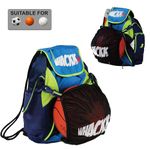 WHACKK Storm Soccer|Football Equipment Bags|Basketball Volleyball Throwball Drawstring Backpack Bags |Mobile Bottle Holder Pocket |Sports Men Boys Bag |Gym Bag |Kitbag Kit Bag (Blue)