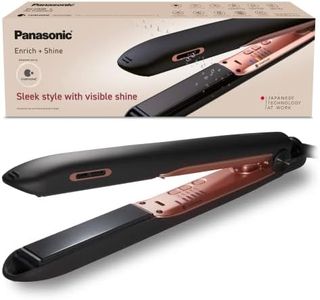 Panasonic EH-HS99 Nanoe Ceramic Hair Straightener for Improved Shine with Temperature Control (Black/Rose Gold)