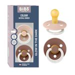 BIBS Pacifiers | Natural Rubber Baby Pacifier | Set of 2 BPA-Free Soothers | Made in Denmark | Blush Glow/Woodchuck Glow | Size 6-18 Months