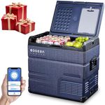 BodegaCOOLER 12 Volt Car Refrigerator,57 Quart(54.2L) RV Fridge，Portable Freezer Dual Zone APP Control,-4℉-68℉ Electric Compressor Cooler 12/24V DC and 100-240V AC for RV,Outdoor,Camping,Travel