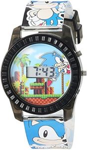 Accutime Sonic The Hedgehog Kids' SNC4008 Digital Display Quartz Blue Watch, Blue/Black, Digital