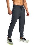 G Gradual Men's Sweatpants with Zipper Pockets Athletic Pants Traning Track Pants Joggers for Men Soccer, Running, Workout, Grey, XX-Large