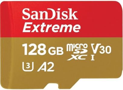 SanDisk 128GB Extreme microSDXC Card for Mobile Gaming, up to 190MB/s, with A2 App Performance, UHS-I, Class 10, U3, V30