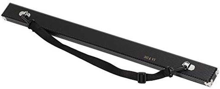 MI&VI High-Density Bow Case for (1) Single Violin/Viola/Cello Bow with Adjustable Shoulder Strap in Black - By MIVI Music (Black)