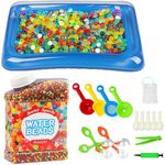 VOVANE Water Beads Set Including Inflatable Pool and Other kit, 50000 Pcs Multicolored Polymer Gel Beads for Plant and Vase Filler, Decorating Home Party Event