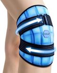 Comfpack Knee Ice Pack Wrap, 2 Hours Long Lasting Coldness Ice & Compression Therapy Flexible Ice Pack for Knee Replacement Surgery, Arthritis Pain, ACL, Swelling, Sports Injuries(23" × 10.3")