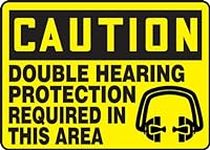 Accuform "Caution Double Hearing Pr
