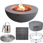 Elementi Round Outdoor Gas Fire Pit