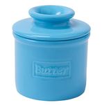 Butter Bell - The Original Butter Bell Crock by L. Tremain, French Ceramic Butter Dish, Café Retro Collection, Sky Blue, Glossy Finish