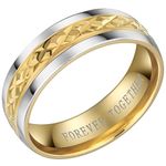 Willis Judd 7mm Titanium Ring for Men Engraved Forever Together Wedding Band Ring Mens Engagement Ring Promise Ring Comfort Size T