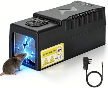 Electric Rat Trap, Professional Humane Mouse Traps for Indoors - Instant Kill Rat Trap Reusable, Electronic Rodent Zapper with Powerful Voltage & Safety Alarm, Ideal for Home, Office, Warehouse