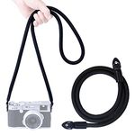 VKO Camera Strap,Climbing Rope Camera Strap for DSLR SLR Mirrorless Camera Neck Shoulder Strap 120cm(Black)