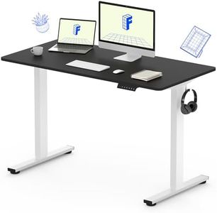 FLEXISPOT EC1 Electric Standing Desk Whole Piece 120×60 CM Desktop Adjustable Height Desk Home Office Computer Workstation Sit Stand up Desk (White Frame + 120 CM Black Top)…