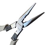 BOOSDEN Needle Nose Pliers Heavy Duty,9 inch Long Nose Pliers with Side Cutters, Wire Stripper Crimper Winding Pinching Function, Multitools Industrial Combination Pliers with a Portable Belt Holster