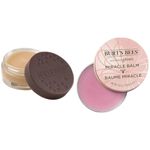 Burt's Bees Overnight Intensive Lip Treatment For Dry, Chapped and Cracked Lips & 100% Natural Origin Goodness Glows Miracle Balm, softens Dry Skin -17g Tin, 1 Count