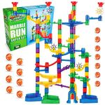 Marble Genius Marble Run Super Set; 150 Complete Pieces & Free Instruction App; Marble Run for Kids 4-8 & Toddlers; Toy Marble Maze Track Game