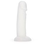 Lovehoney Realistic Dildo - 6 Inch Suction Cup Dildo - Firm but Flexible Dildo for Women - Waterproof - Clear