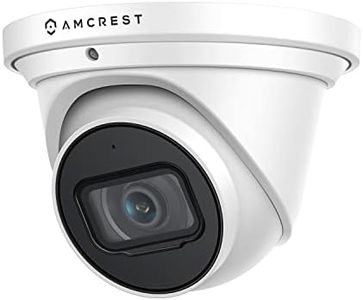 Amcrest UltraHD 4K (8MP) Outdoor Security IP Turret PoE Camera, 3840x2160, 98ft NightVision, 2.8mm Lens, IP67 Weatherproof, MicroSD Recording (256GB), White
