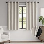 JINCHAN 100% Faux Linen Blackout Cu