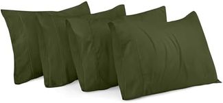 Utopia Bedding Queen Pillow Cases - 4 Pack - Envelope Closure - Soft Brushed Microfiber Fabric - Shrinkage and Fade Resistant Pillow Covers Queen Size 20 X 30 Inches (Queen, Olive)