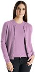 Cashmere Boutique 100% Pure Cashmere Cardigan Twin Sets for Women - Round Neck, Long Sleeve, Button Down, Soft & Warm Sweater